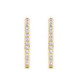 0.50 Carat Diamond Huggie Hoop Earrings in 18ct Yellow Gold