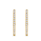 0.50 Carat Diamond Huggie Hoop Earrings in 18ct Yellow Gold