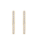 1.00 Carat Diamond Huggie Hoop Earrings in 18ct Yellow Gold