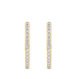 1.00 Carat Diamond Huggie Hoop Earrings in 18ct Yellow Gold