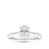 Oval Cut Diamond Engagement Ring in 18ct White Gold