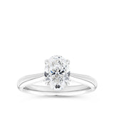 Oval Cut Diamond Engagement Ring in 18ct White Gold
