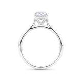 Oval Cut Diamond Engagement Ring in 18ct White Gold