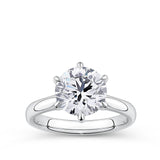 Round Brilliant Cut Diamond Engagement Ring in 18ct White Gold