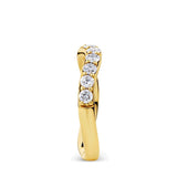 0.75 Carat Diamond Wave Ring in 18ct Yellow Gold