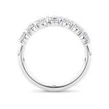 1.45 Carat Oval Cut Diamond Half Eternity Ring in 18ct White Gold