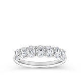 1.45 Carat Oval Cut Diamond Half Eternity Ring in 18ct White Gold