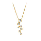 0.23 Carat Diamond Bezel Set Necklace in 18ct Yellow Gold