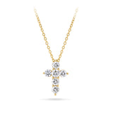 Diamond Cross Pendant in 18ct Yellow Gold