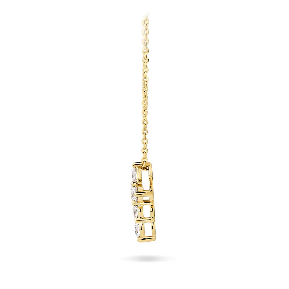 Diamond Cross Pendant in 18ct Yellow Gold
