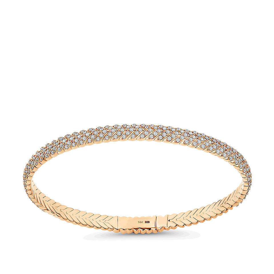 2.00 Carat Diamond Vera Flex Bangle in 14ct Rose Gold