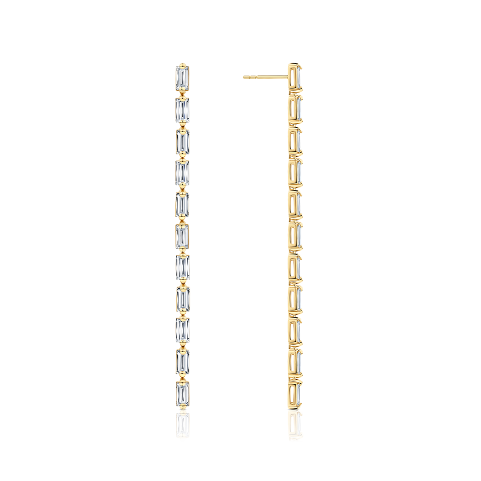 1.75 Carat Diamond Drop Earrings in 18ct Yellow Gold