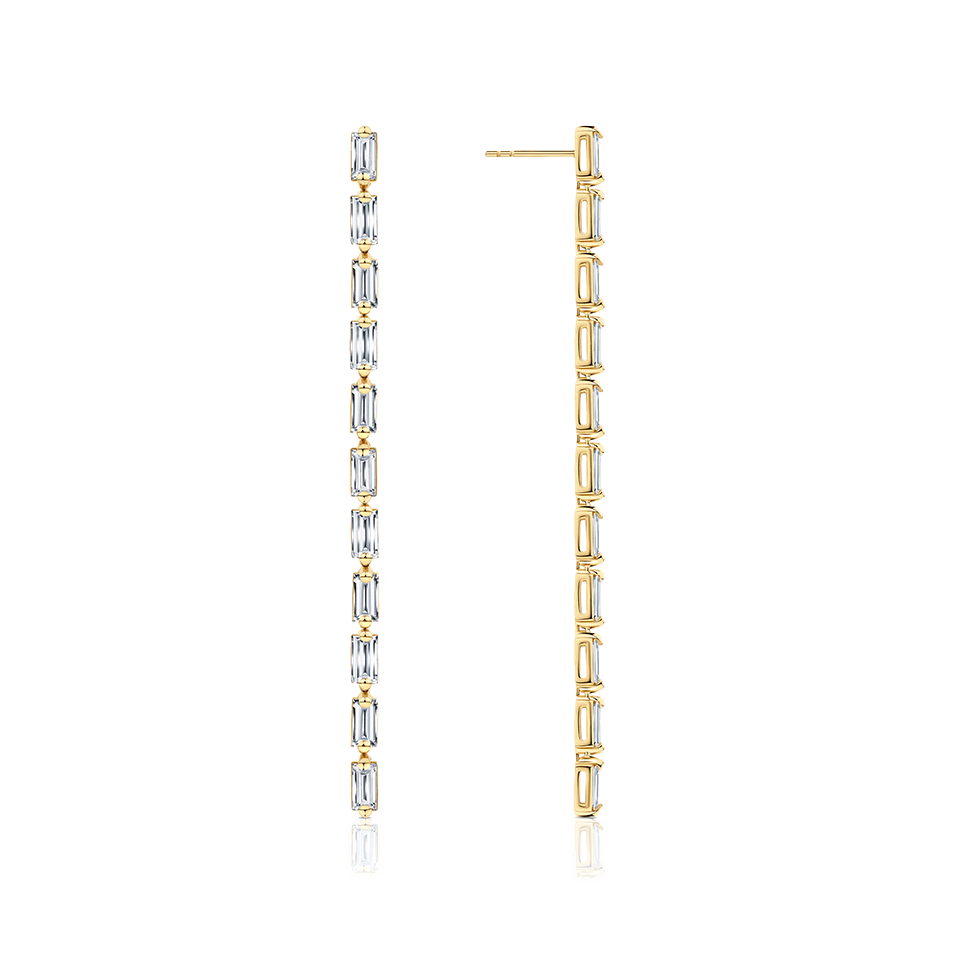 1.75 Carat Diamond Drop Earrings in 18ct Yellow Gold