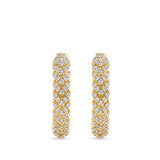0.75 Carat Diamond Vera Huggie Earrings in 14ct Yellow Gold