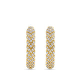 0.75 Carat Diamond Vera Huggie Earrings in 14ct Yellow Gold