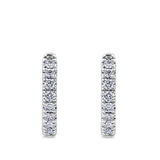 0.25 Carat Diamond Huggie Earrings in 18ct White Gold
