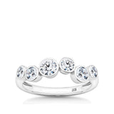 0.95 Carat Diamond Bezel Set Ring in 18ct White Gold