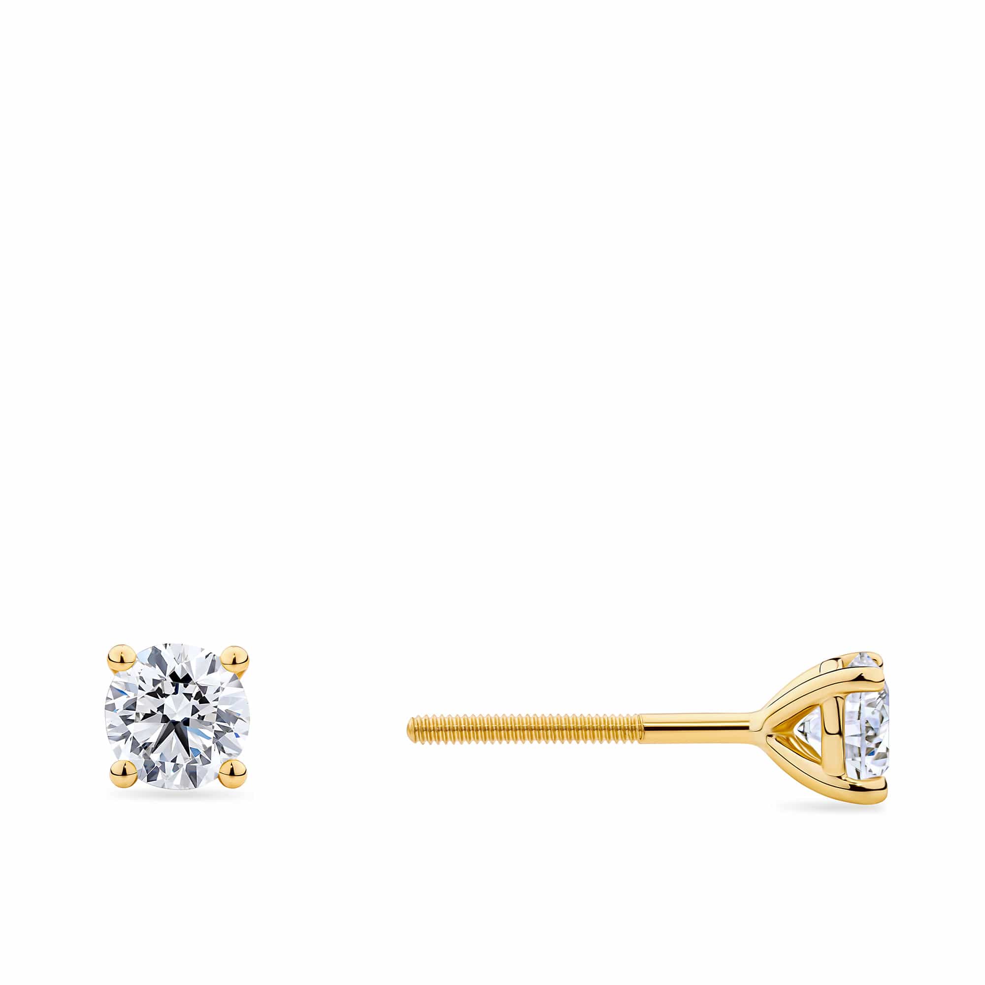 0.75 Carat Diamond Earrings in 18ct Yellow Gold