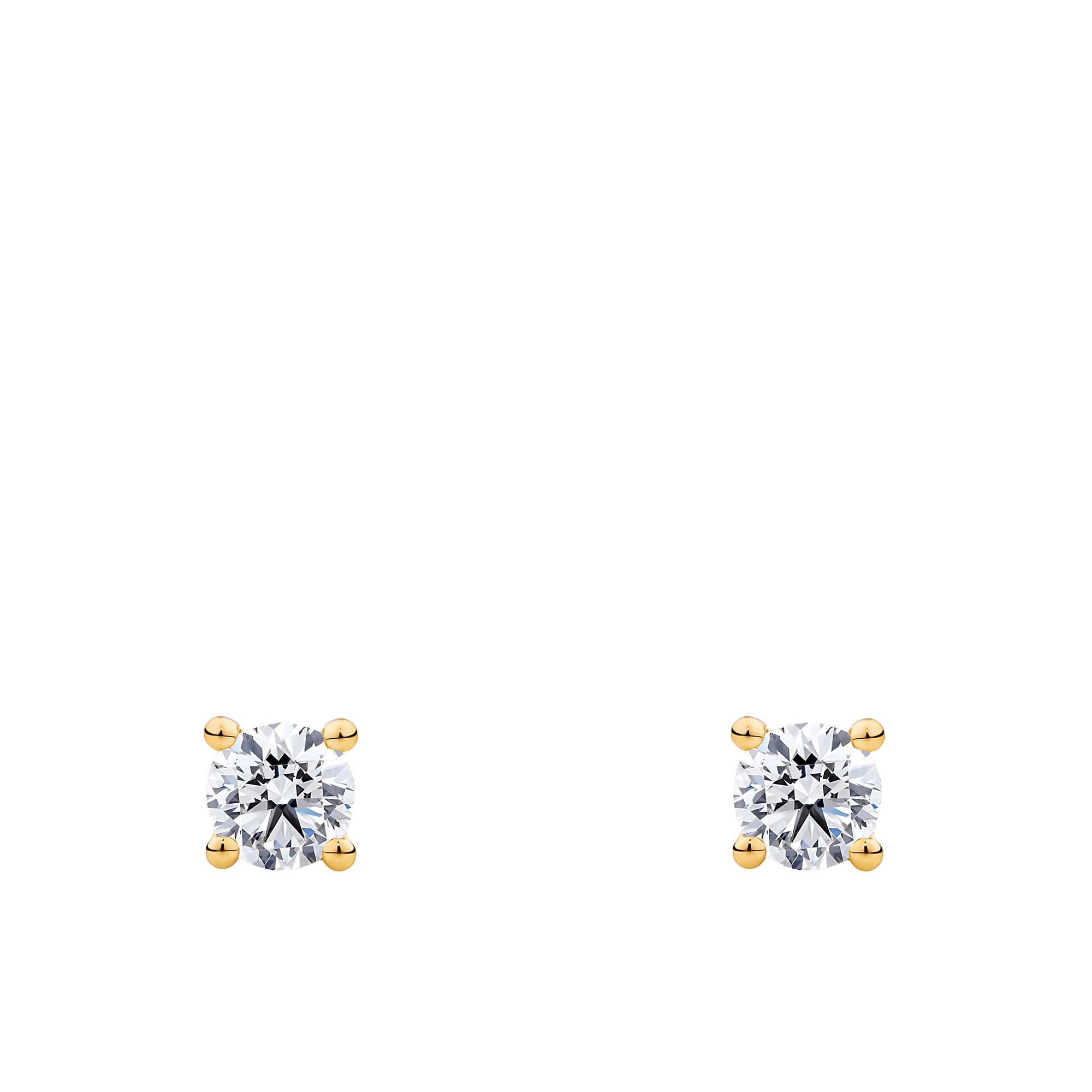 0.25 Carat Diamond Earrings in 18ct Yellow Gold