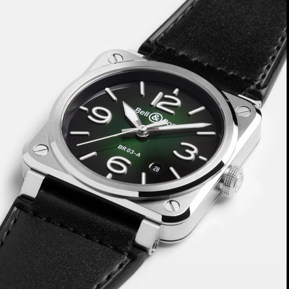 Bell & Ross BR-03 Steel Green Automatic 41mm Watch BR03A-GN-ST/SCA