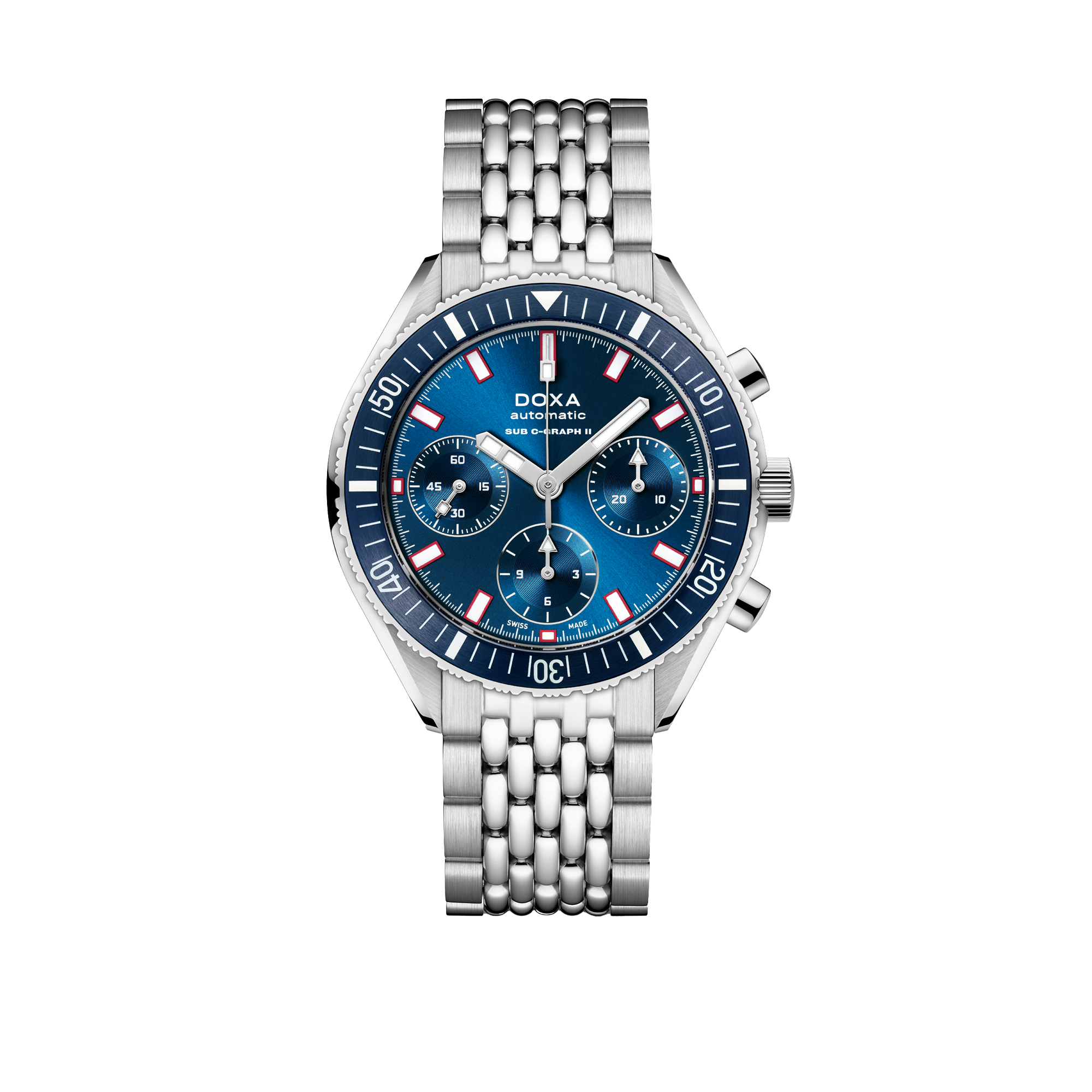 DOXA SUB 200 C-GRAPH II Caribbean Stainless Steel Bracelet 797.10.201.10