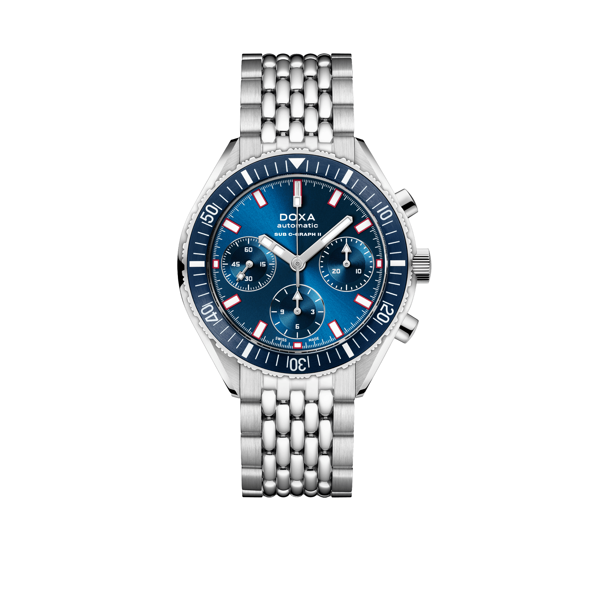 DOXA SUB 200 C-GRAPH II Caribbean Stainless Steel Bracelet 797.10.201.10