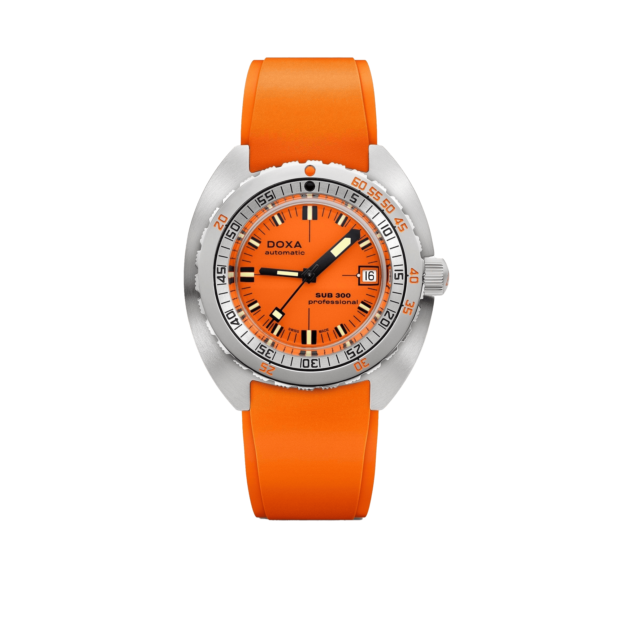 DOXA SUB 300 Professional Stainless Steel Rubber Strap 821.10.351.21