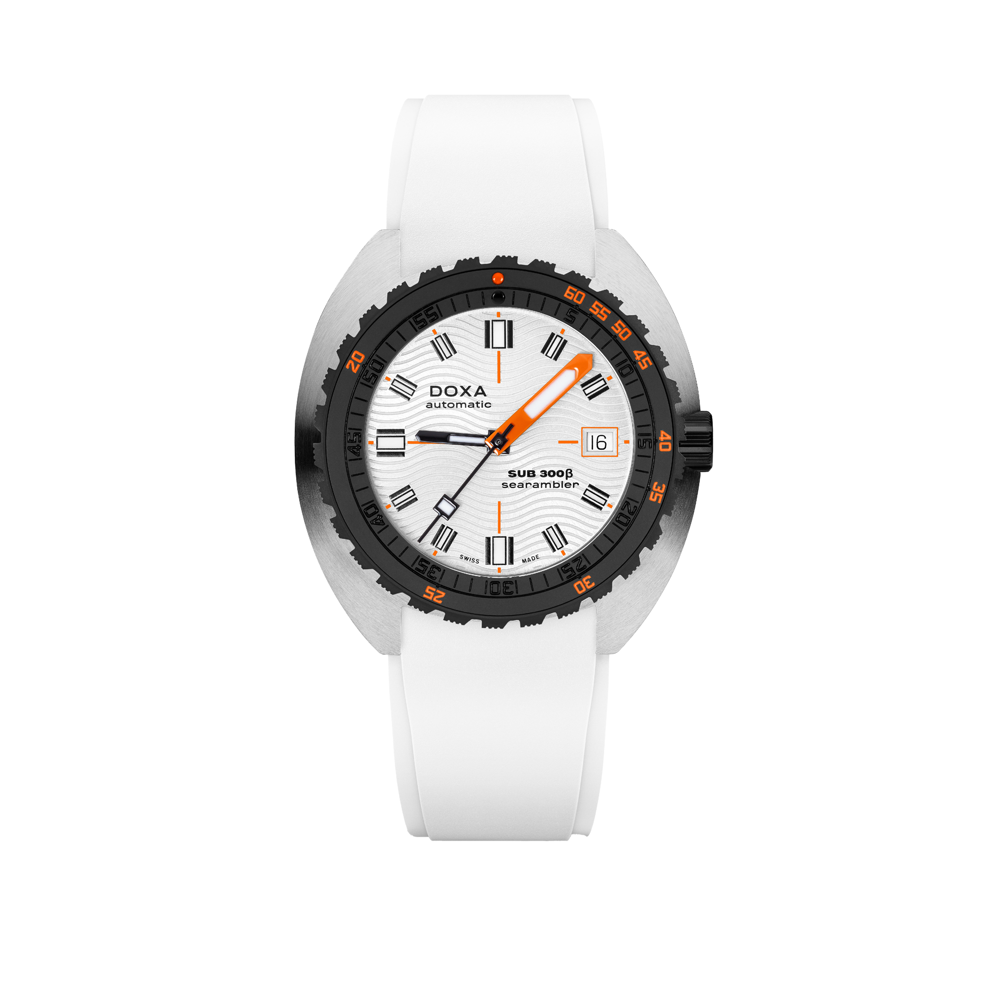 DOXA SUB 300 Beta Searambler Stainless Steel Rubber Strap 830.10.021.23