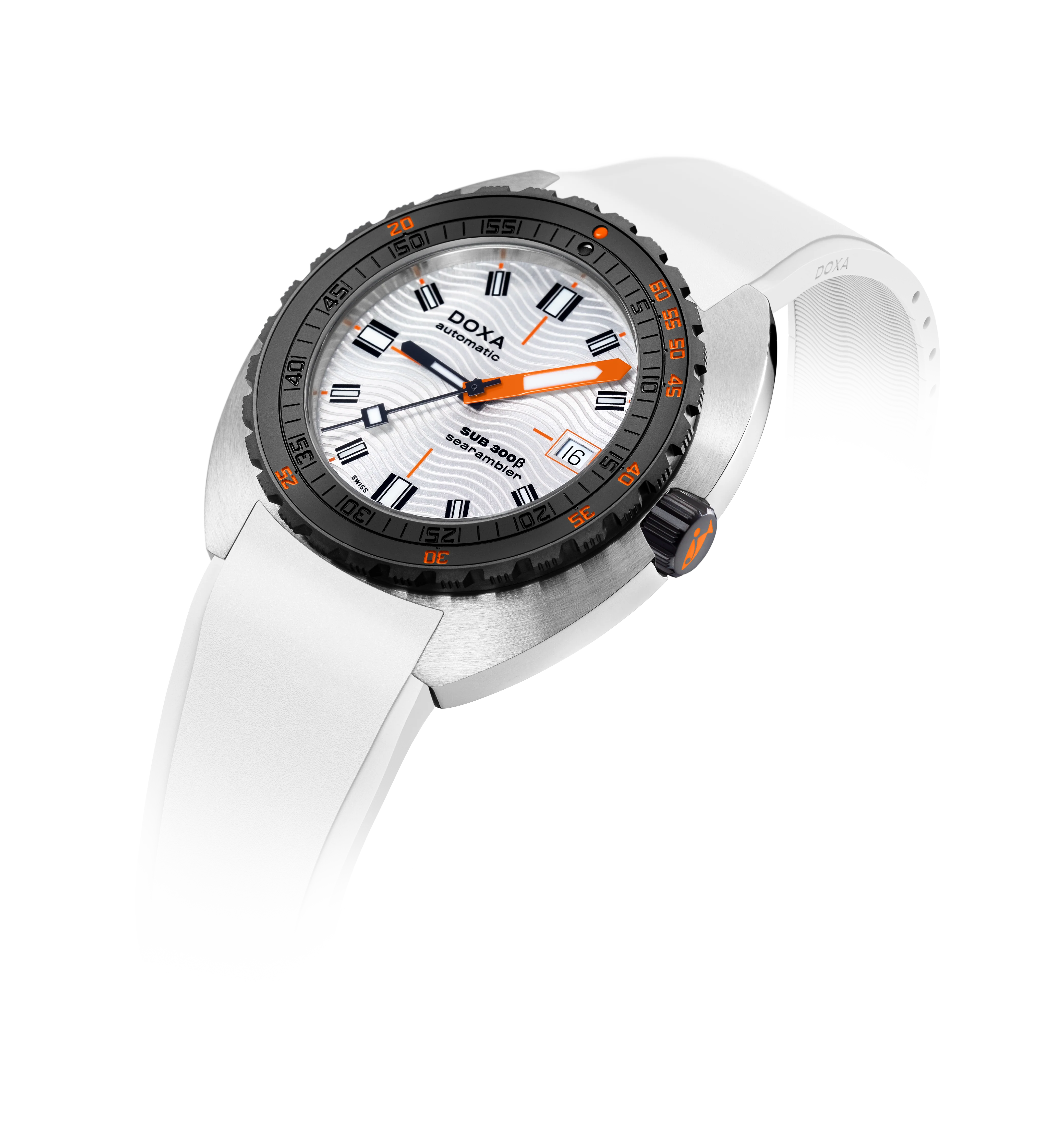 DOXA SUB 300 Beta Searambler Stainless Steel Rubber Strap 830.10.021.23