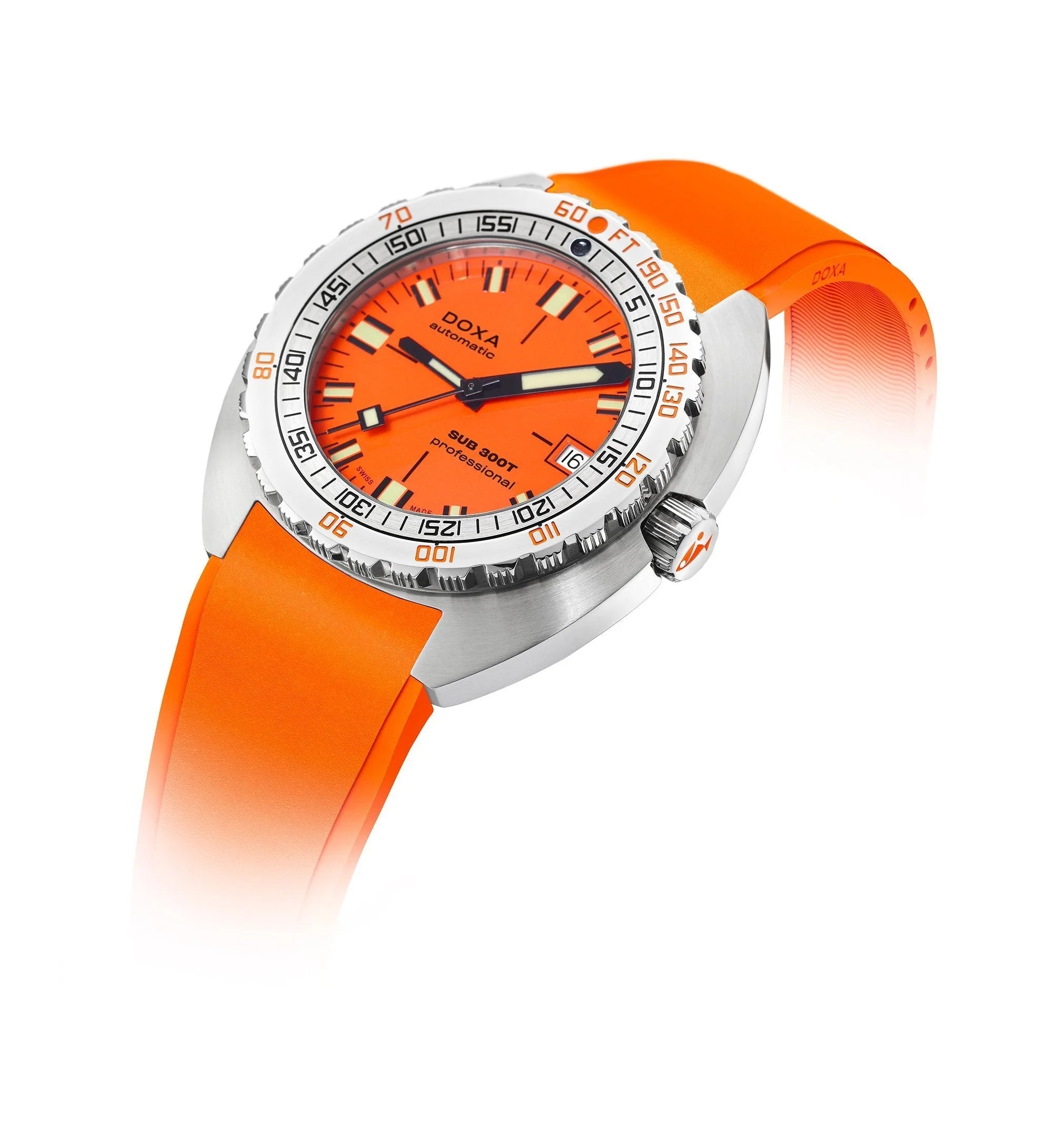 DOXA SUB 300T Professional Stainless Steel Rubber Strap 840.10.351.21