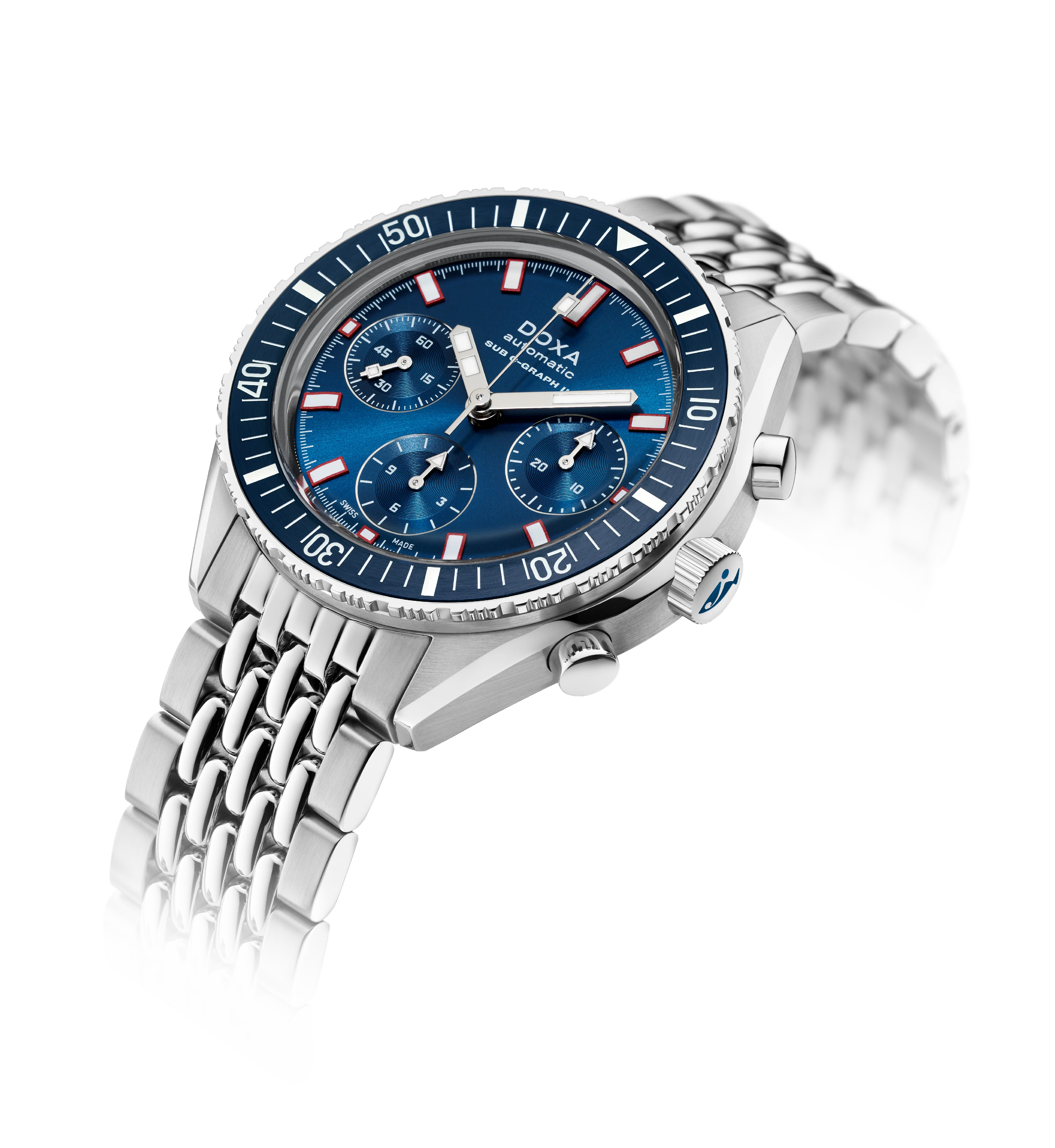 DOXA SUB 200 C-GRAPH II Caribbean Stainless Steel Bracelet 797.10.201.10