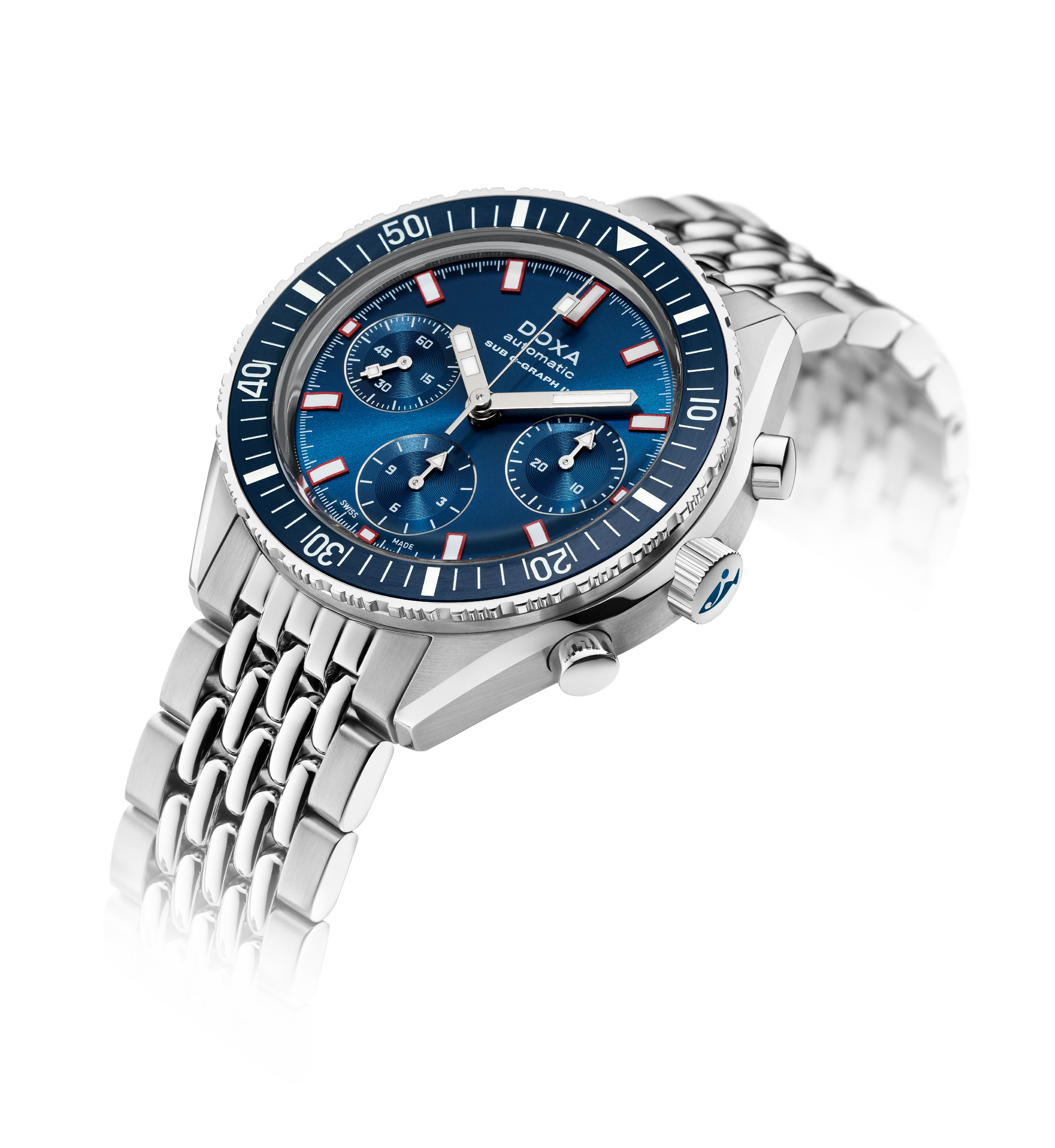 DOXA SUB 200 C-GRAPH II Caribbean Stainless Steel Bracelet 797.10.201.10