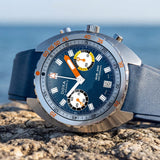 DOXA SUB 200 T-GRAPH II Automatic Chronograph 42mm Watch 806.10.201.32 - lifestyle shot on the beach