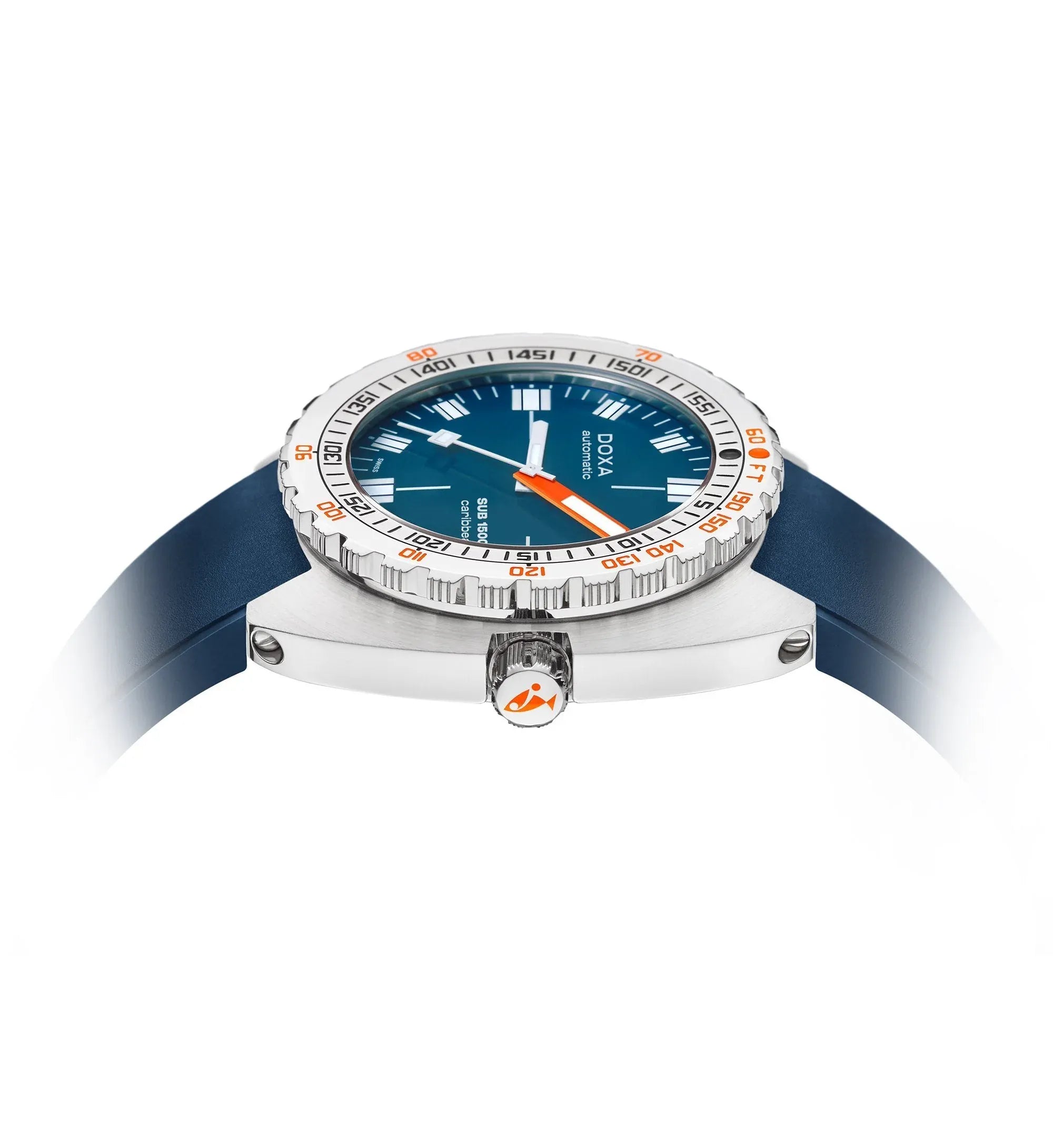 DOXA SUB 1500T Caribbean Stainless Steel Rubber Strap 883.10.201.32