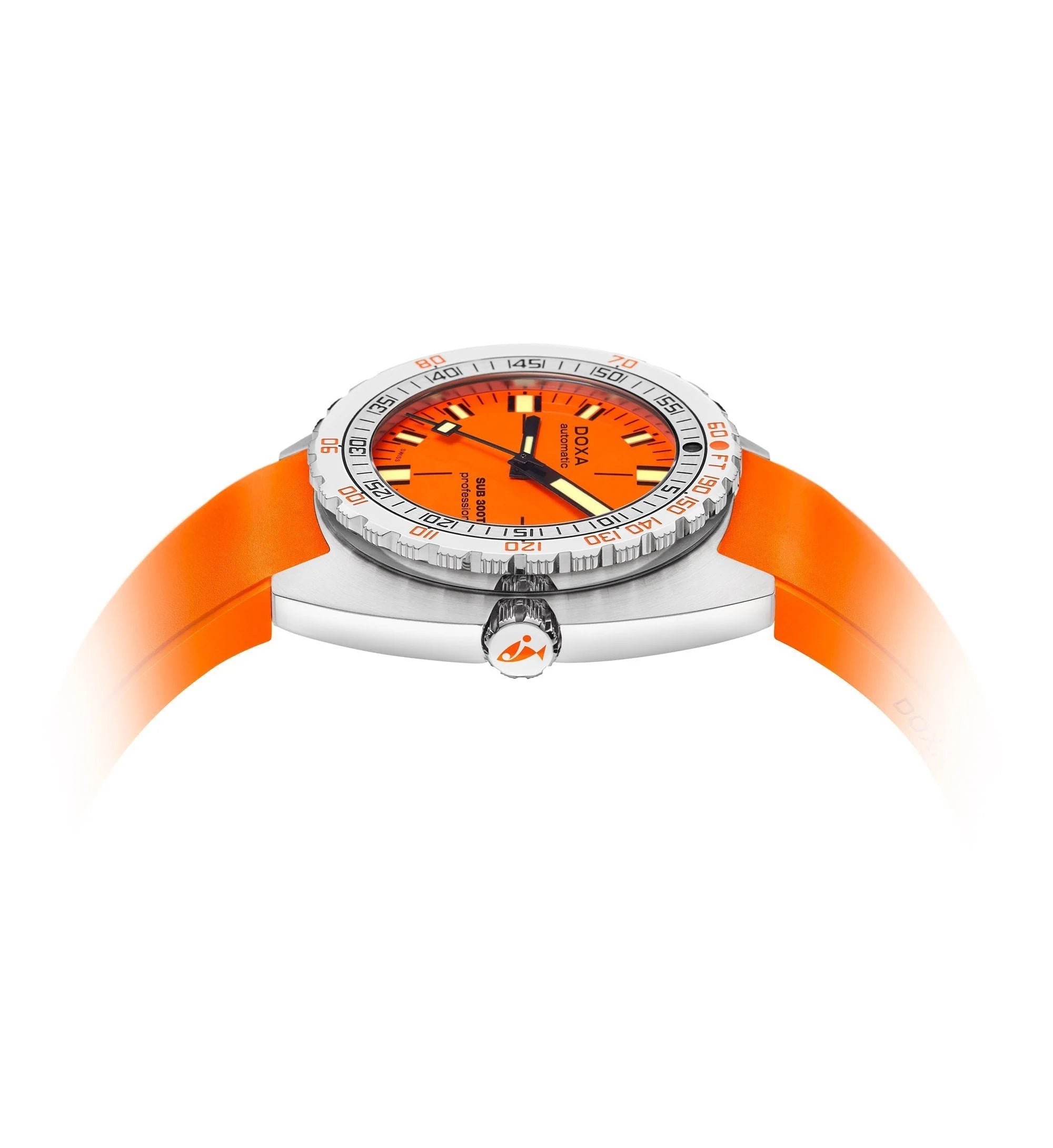 DOXA SUB 300T Professional Stainless Steel Rubber Strap 840.10.351.21