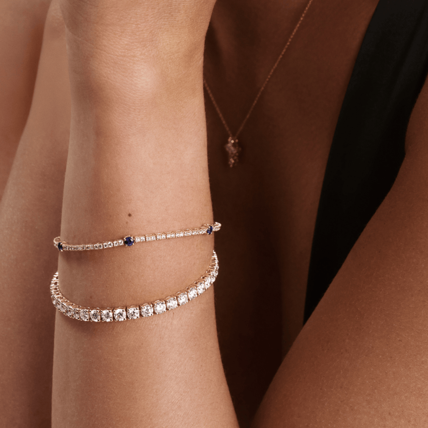 Sapphire and Diamond Bracelet in 18ct Yellow Gold