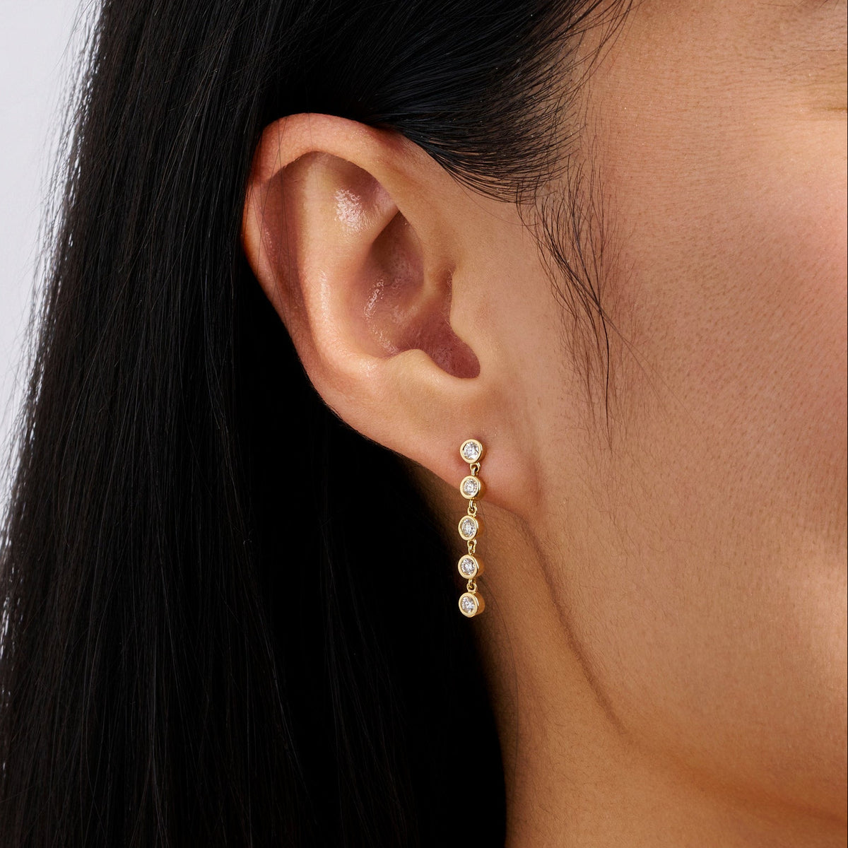 0.50 Carat Diamond Drop Earrings in 18ct Yellow Gold