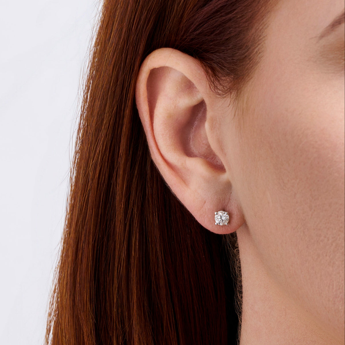 1.00 Carat Diamond Earrings in 18ct White Gold