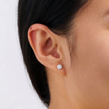 Halo Diamond Earrings in 18ct White Gold