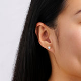 1.00 Carat Diamond Earrings in 18ct Yellow Gold