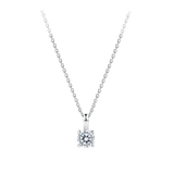 0.25 Carat Diamond Solitaire Pendant in 18ct White Gold