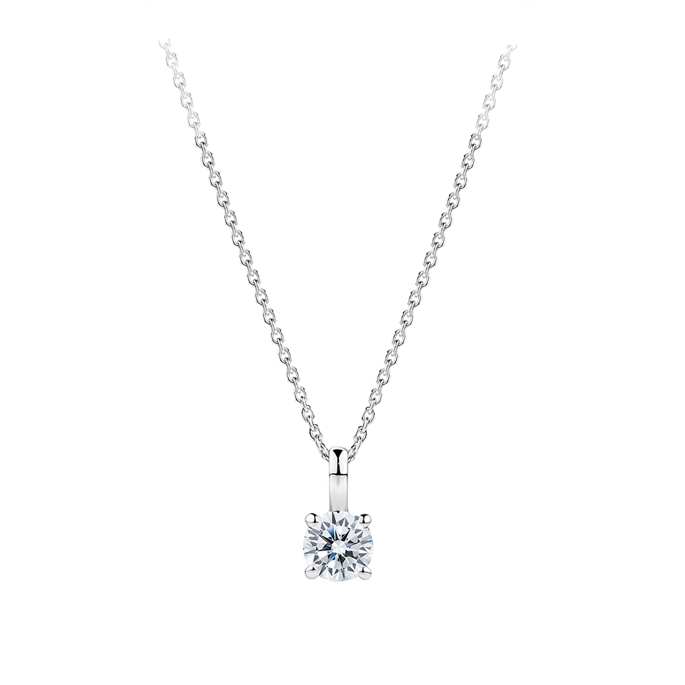 0.25 Carat Diamond Solitaire Pendant in 18ct White Gold