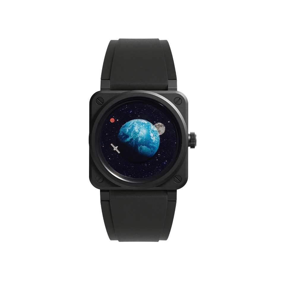 Bell & Ross BR-03 Limited Edition Astro Automatic 41mm Watch BR03A-EMM-CE/SRB