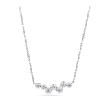 0.45 Carat Diamond Scattered Bezel Set Necklace in Platinum