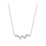 0.45 Carat Diamond Scattered Bezel Set Necklace in Platinum