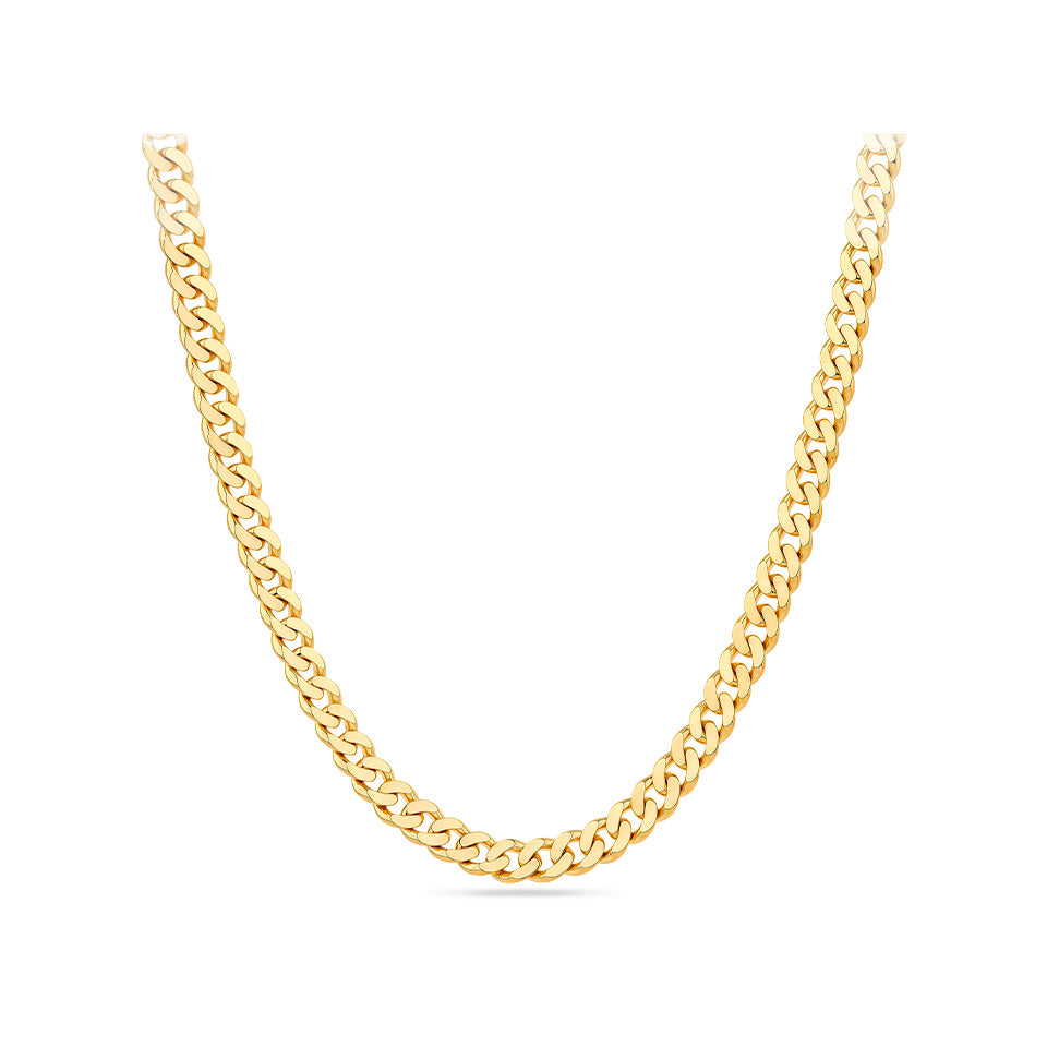 Curb Link Chain Necklace in 18ct Yellow Gold