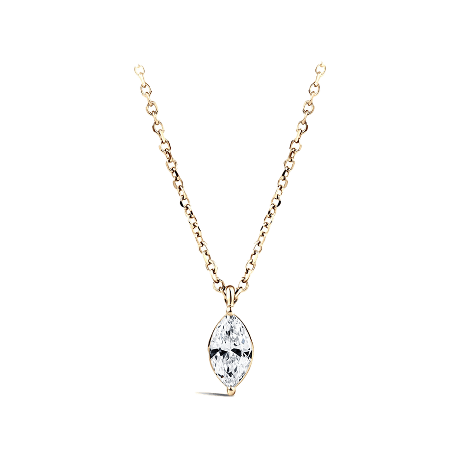 0.25 Carat Marquise Cut Diamond Pendant in 18ct Yellow Gold