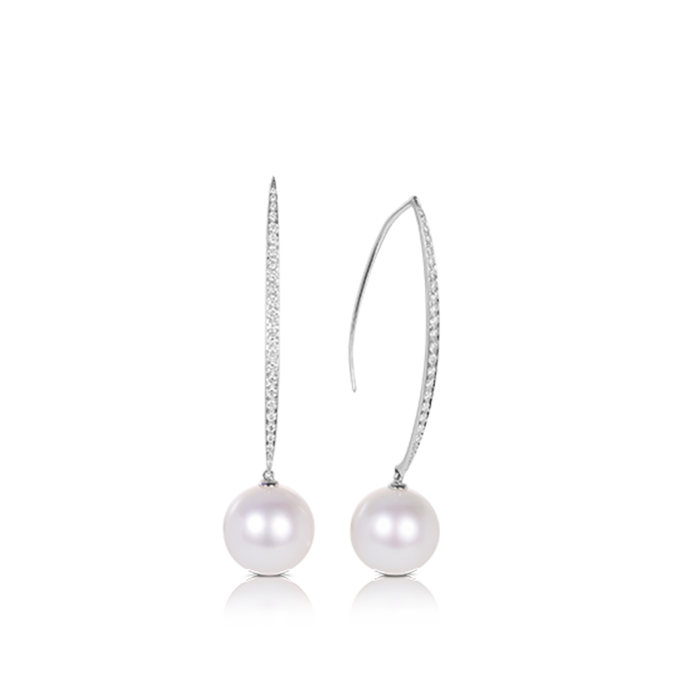 South Sea Pearl Earrings in 18ct White Gold