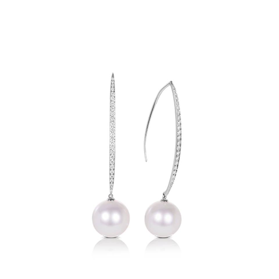 South Sea Pearl Earrings in 18ct White Gold
