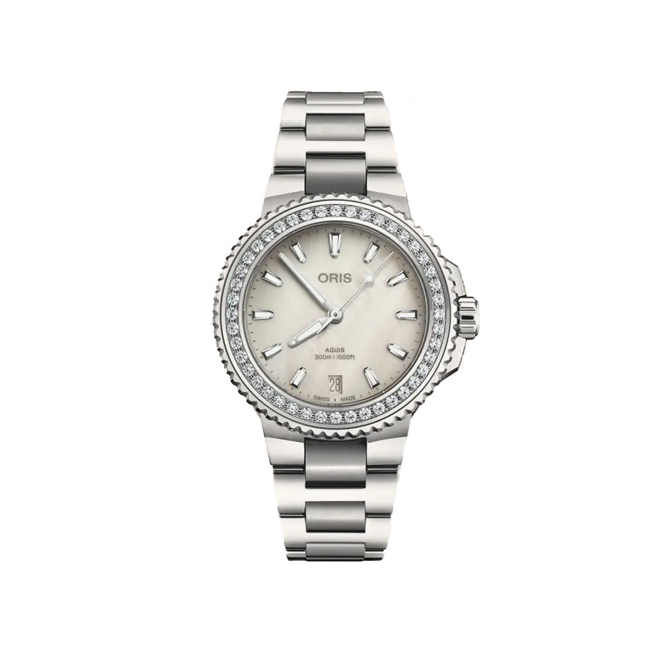 Oris Aquis Automatic Women's 36.50mm Watch 733 7792 4956MB